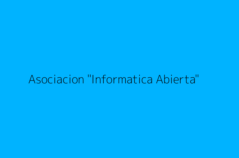 Asociacion "Informatica Abierta"